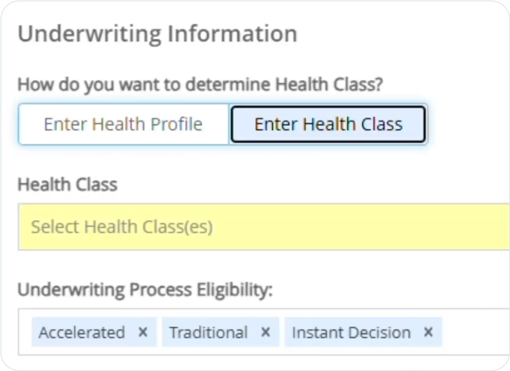 Automated underwriting